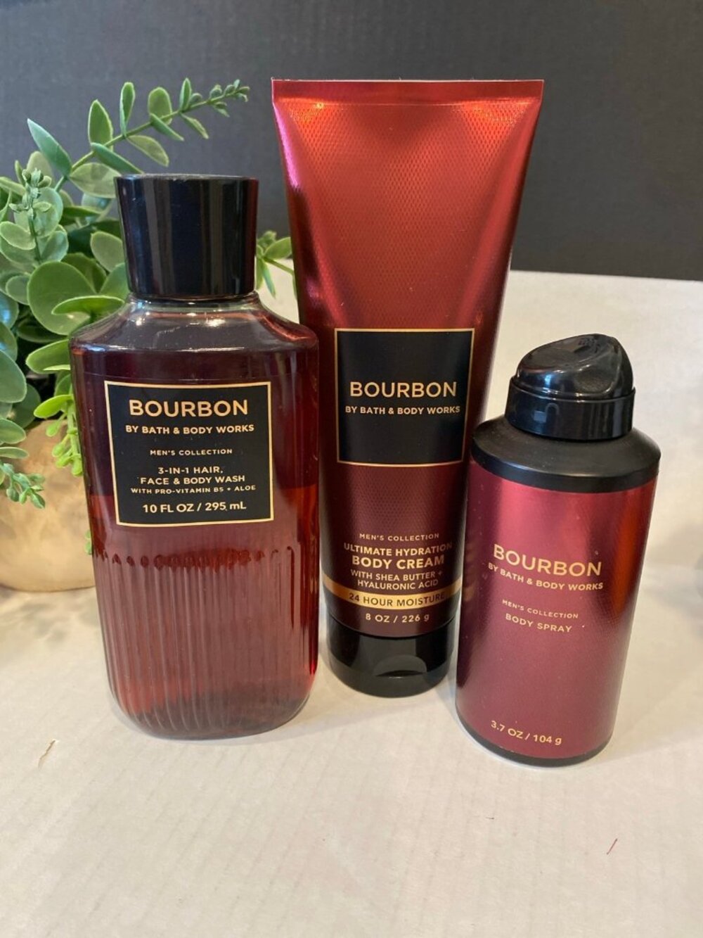 Men's “Bourbon” Bath & Body Works New 3-piece Set